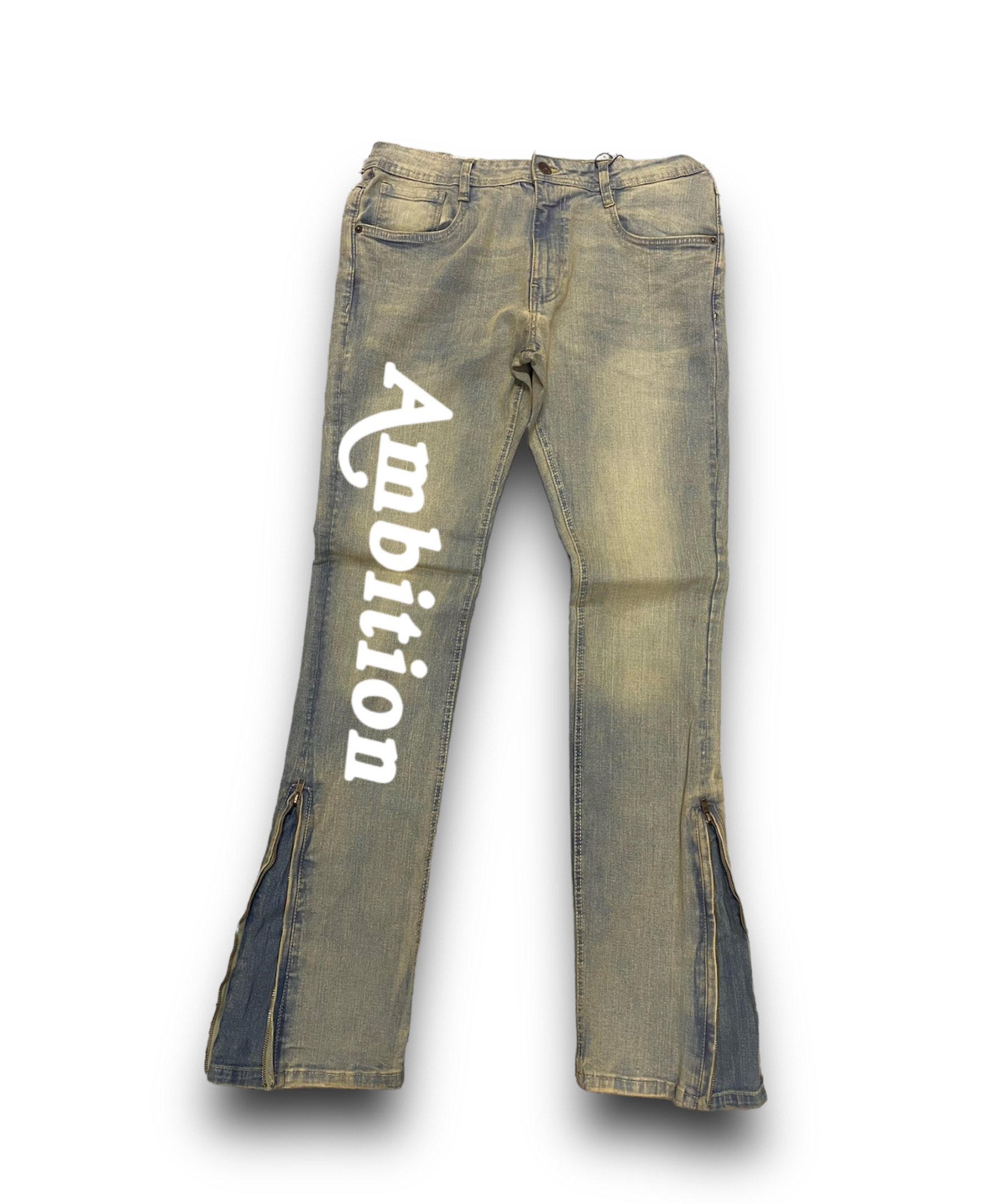 RAW AMBITION Acid Stacked Jeans - Raw Ambition Apparel