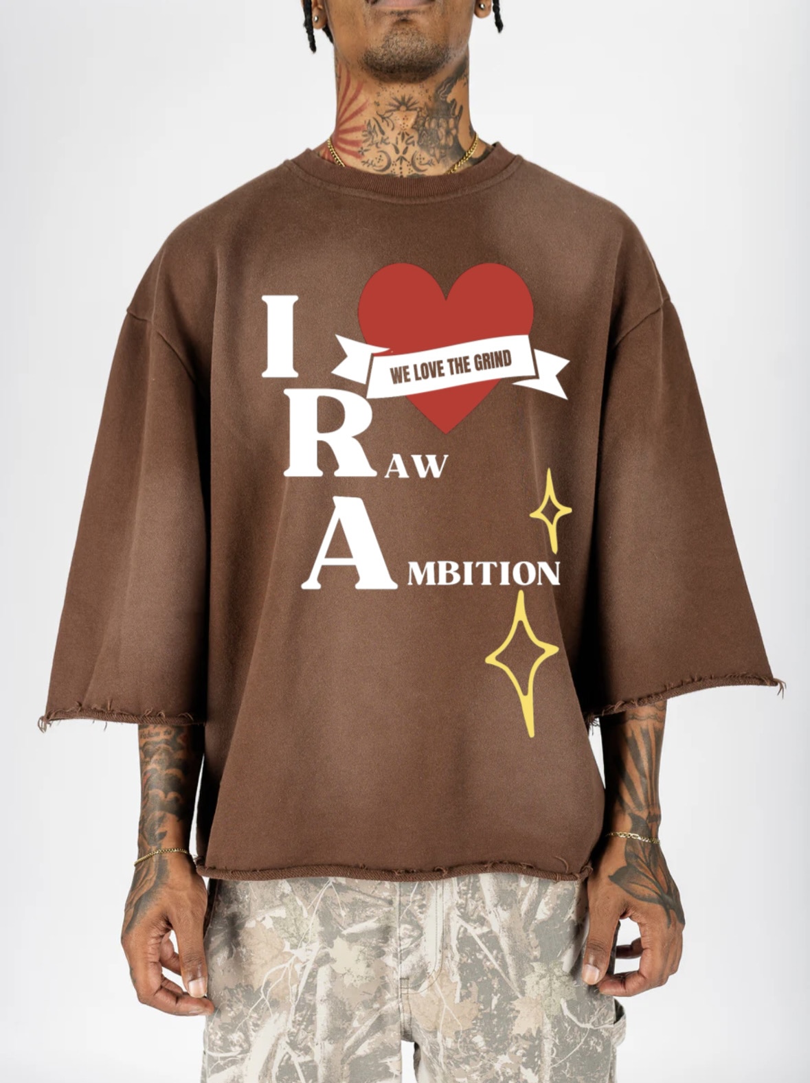 RAW AMBITION Sun Dried Crew Neck Shirts